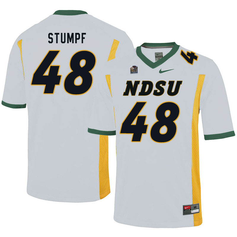 Men #48 Mark Stumpf North Dakota State Bison College Football Jerseys Sale-White - Click Image to Close